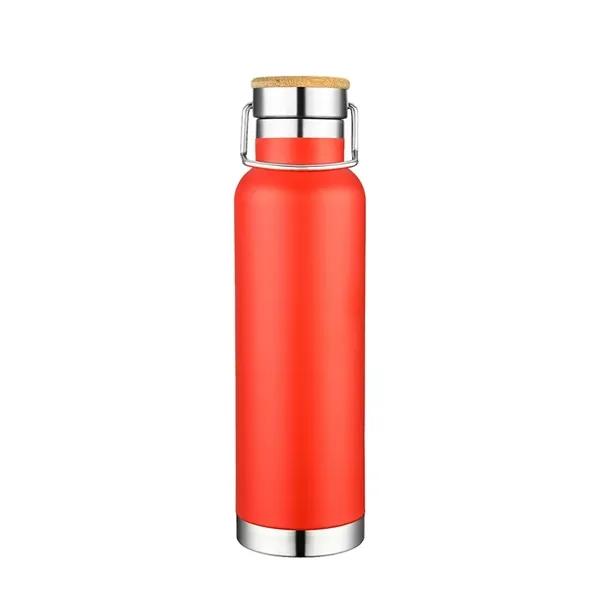 Slate 22oz Vacuum Bottle W/ Bamboo Top - Slate 22oz Vacuum Bottle W/ Bamboo Top - Image 6 of 7