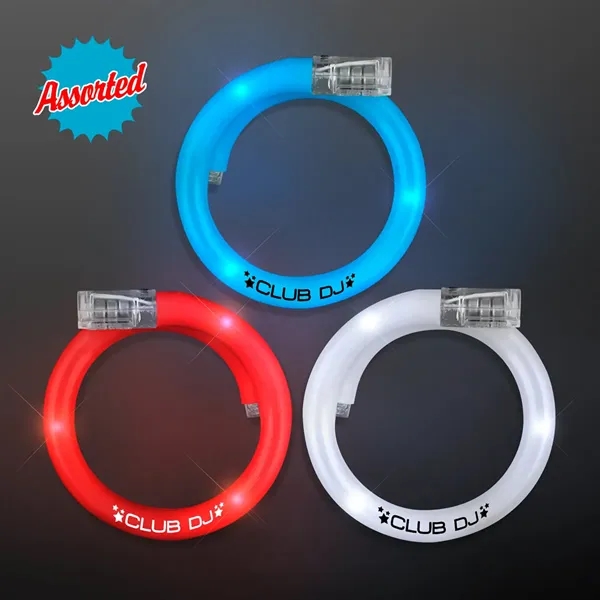 LED Flash Tube Bracelets - Assorted Red, White & Blue - LED Flash Tube Bracelets - Assorted Red, White & Blue - Image 0 of 2