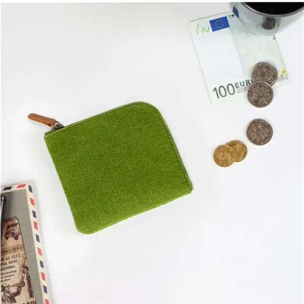 Zippered Felt Coin Purse - Zippered Felt Coin Purse - Image 2 of 4