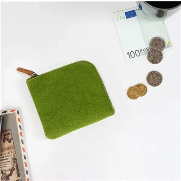 Zippered Felt Coin Purse - Zippered Felt Coin Purse - Image 3 of 4