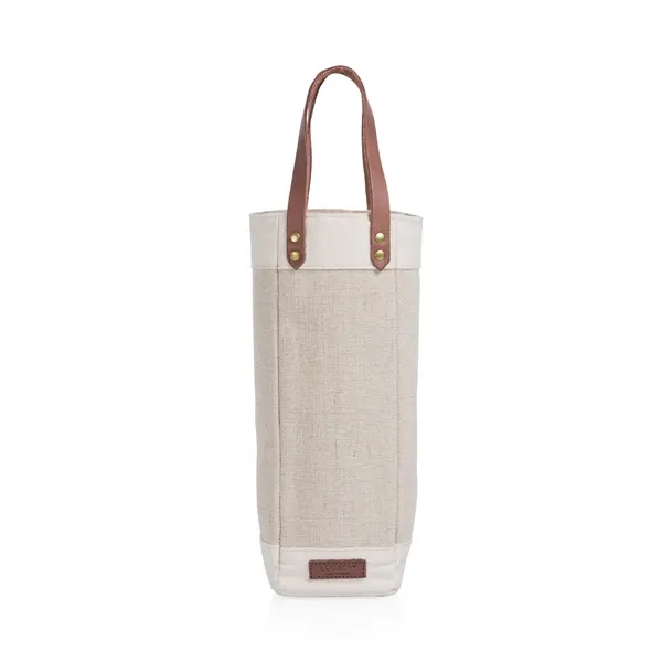 Pinot Jute Single Bottle Insulated Wine Bag - Pinot Jute Single Bottle Insulated Wine Bag - Image 3 of 5