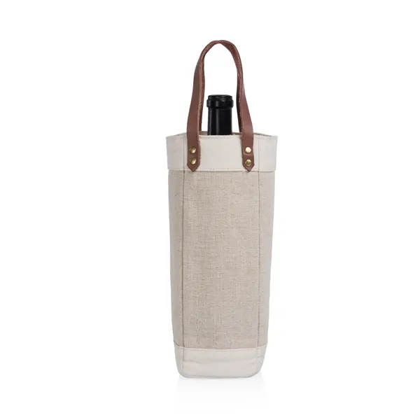 Pinot Jute Single Bottle Insulated Wine Bag - Pinot Jute Single Bottle Insulated Wine Bag - Image 5 of 5