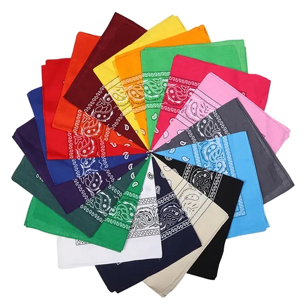 21 x 21 inches Multi-purpose Novelty Cotton Bandanas - 21 x 21 inches Multi-purpose Novelty Cotton Bandanas - Image 0 of 1
