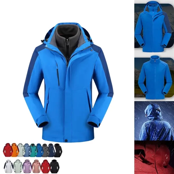 3 in 1 Windproof Snow Ski Jacket Winter Coat - 3 in 1 Windproof Snow Ski Jacket Winter Coat - Image 1 of 7