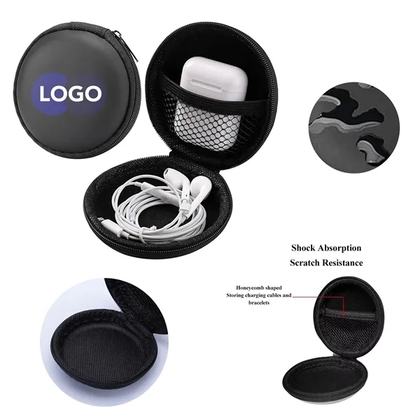 Round Earphone Storage Box EVA - Round Earphone Storage Box EVA - Image 0 of 1
