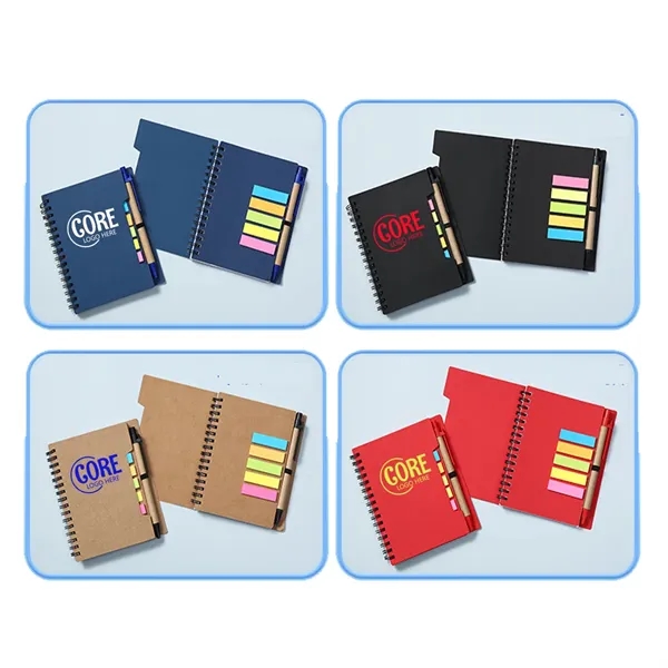 Custom Notebook With Sticky Notes and Pen - Custom Notebook With Sticky Notes and Pen - Image 2 of 2