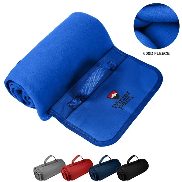 Roll Up Picnic Blanket w/ Easy carry handle 47" X 53" - Roll Up Picnic Blanket w/ Easy carry handle 47" X 53" - Image 0 of 7