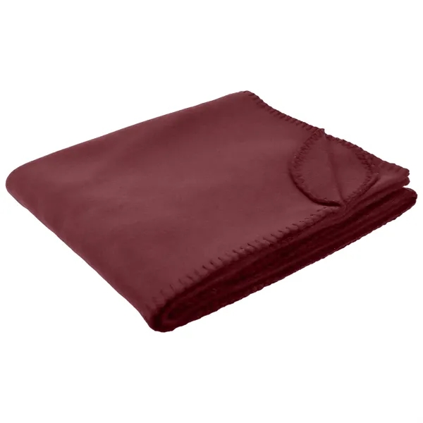 260GSM Polar Fleece Throw Blanket w/ Whipstitch Trim 50"x60" - 260GSM Polar Fleece Throw Blanket w/ Whipstitch Trim 50"x60" - Image 5 of 16