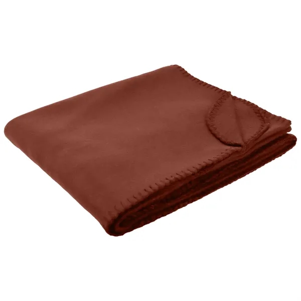 260GSM Polar Fleece Throw Blanket w/ Whipstitch Trim 50"x60" - 260GSM Polar Fleece Throw Blanket w/ Whipstitch Trim 50"x60" - Image 7 of 16