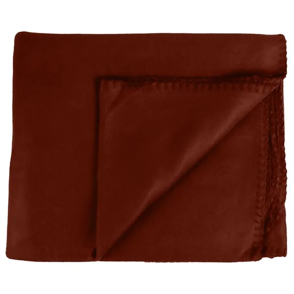 260GSM Polar Fleece Throw Blanket w/ Whipstitch Trim 50"x60" - 260GSM Polar Fleece Throw Blanket w/ Whipstitch Trim 50"x60" - Image 1 of 16