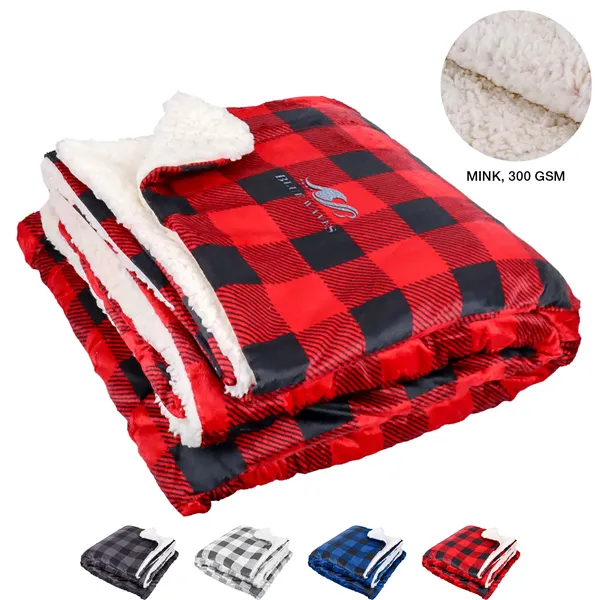 Mink Sherpa Blankets Plaid - Mink Sherpa Blankets Plaid - Image 0 of 6