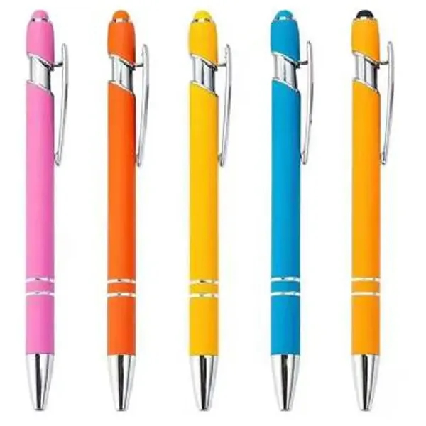 2-in-1 Soft Touch Metal Ballpoint Pen with Stylus Tip 5.6'' - 2-in-1 Soft Touch Metal Ballpoint Pen with Stylus Tip 5.6'' - Image 3 of 7