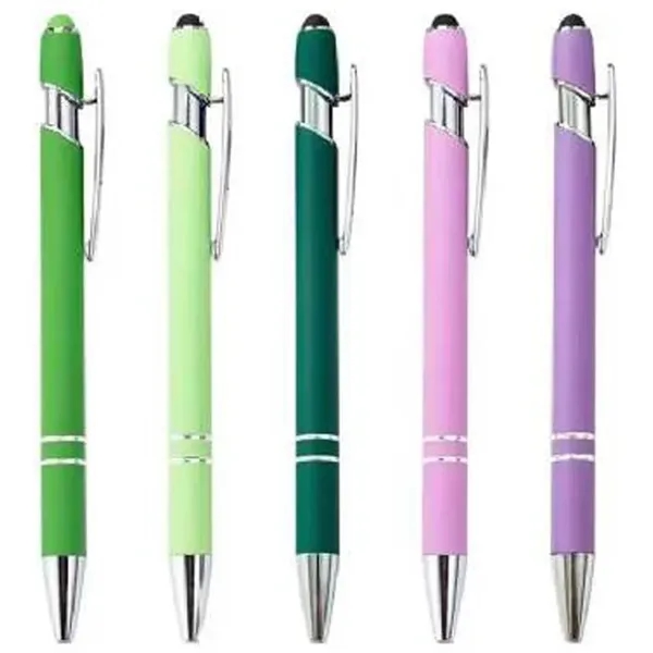 2-in-1 Soft Touch Metal Ballpoint Pen with Stylus Tip 5.6'' - 2-in-1 Soft Touch Metal Ballpoint Pen with Stylus Tip 5.6'' - Image 4 of 7