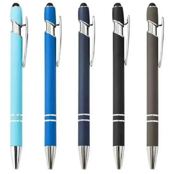 2-in-1 Soft Touch Metal Ballpoint Pen with Stylus Tip 5.6'' - 2-in-1 Soft Touch Metal Ballpoint Pen with Stylus Tip 5.6'' - Image 5 of 7