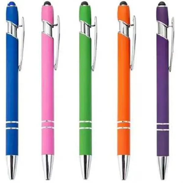 2-in-1 Soft Touch Metal Ballpoint Pen with Stylus Tip 5.6'' - 2-in-1 Soft Touch Metal Ballpoint Pen with Stylus Tip 5.6'' - Image 7 of 7