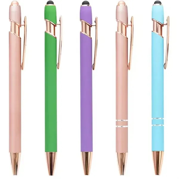 2-in-1 Soft Touch Metal Ballpoint Pen with Stylus Tip 5.6'' - 2-in-1 Soft Touch Metal Ballpoint Pen with Stylus Tip 5.6'' - Image 5 of 7