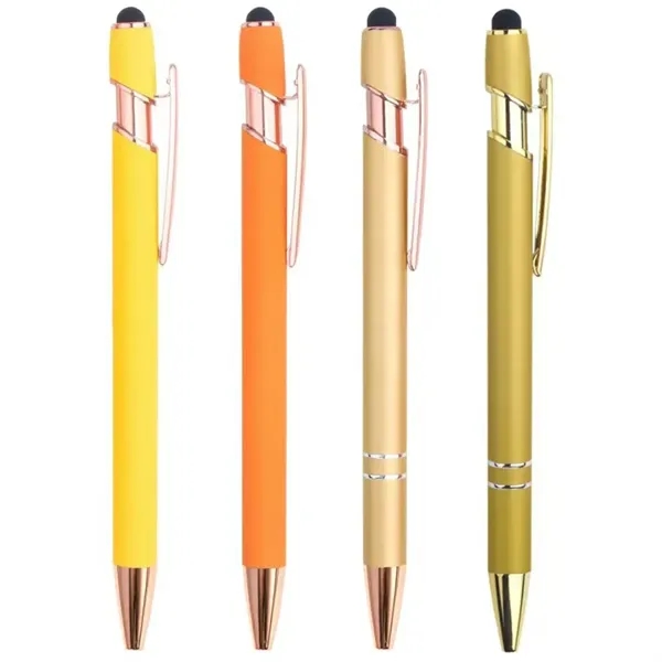 2-in-1 Soft Touch Metal Ballpoint Pen with Stylus Tip 5.6'' - 2-in-1 Soft Touch Metal Ballpoint Pen with Stylus Tip 5.6'' - Image 7 of 7