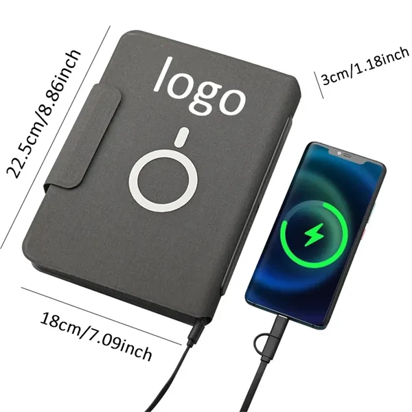 MOQ10 Multifunction Magnetic 10w Wireless Charging Notebook - MOQ10 Multifunction Magnetic 10w Wireless Charging Notebook - Image 1 of 5