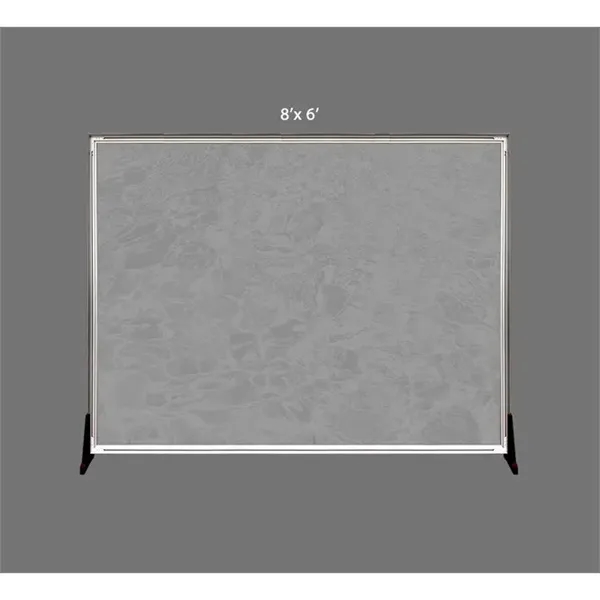 Floor Standing Sneeze Guard - SEG Clear Vinyl (8ft x 6ft) - Floor Standing Sneeze Guard - SEG Clear Vinyl (8ft x 6ft) - Image 1 of 2
