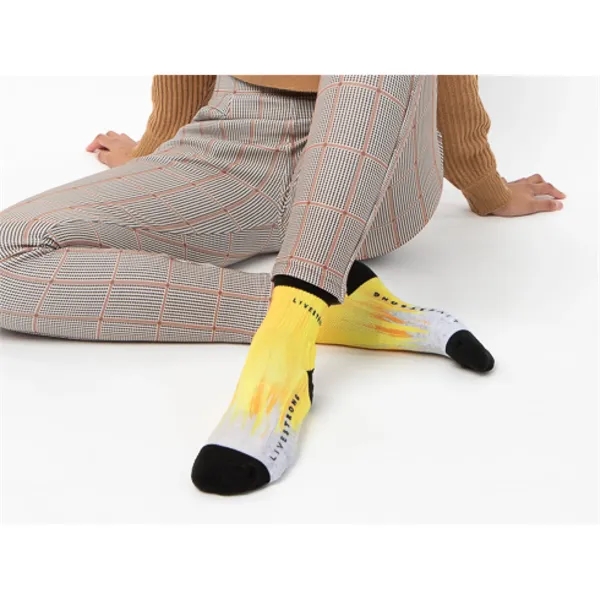 Made in the USA Athletic Quarter Socks With DTG Printing - Made in the USA Athletic Quarter Socks With DTG Printing - Image 1 of 1