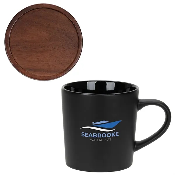 Circo 16 oz Ceramic Mug with Wooden Lid - Circo 16 oz Ceramic Mug with Wooden Lid - Image 1 of 4