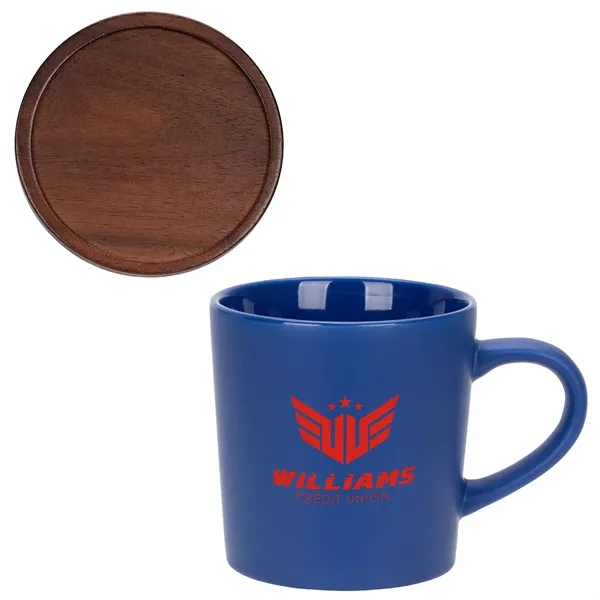 Circo 16 oz Ceramic Mug with Wooden Lid - Circo 16 oz Ceramic Mug with Wooden Lid - Image 2 of 4