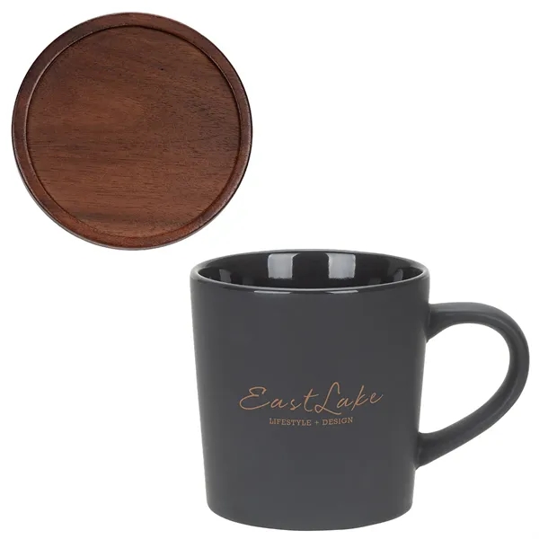 Circo 16 oz Ceramic Mug with Wooden Lid - Circo 16 oz Ceramic Mug with Wooden Lid - Image 3 of 4