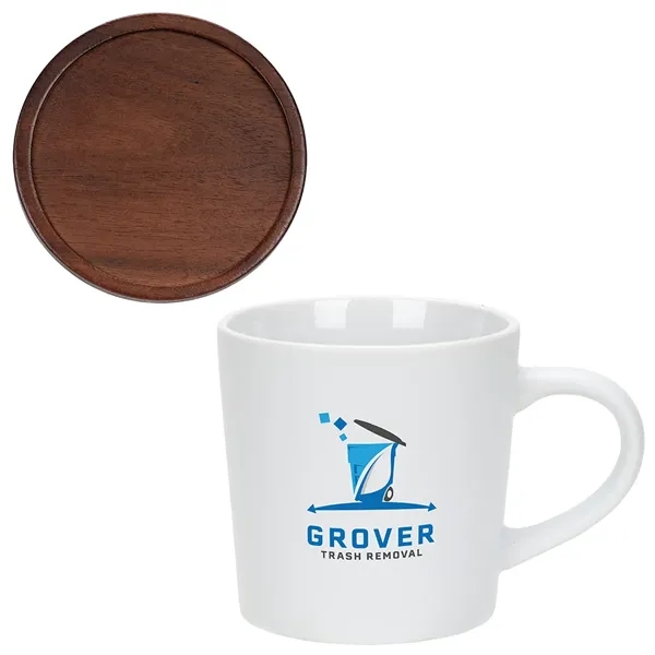 Circo 16 oz Ceramic Mug with Wooden Lid - Circo 16 oz Ceramic Mug with Wooden Lid - Image 4 of 4