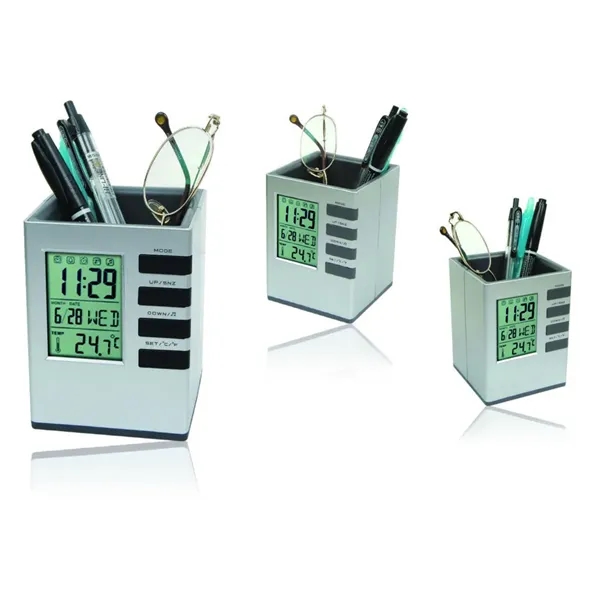 Multifunction Desktop Companion with LCD Alarm Clock - Multifunction Desktop Companion with LCD Alarm Clock - Image 0 of 3