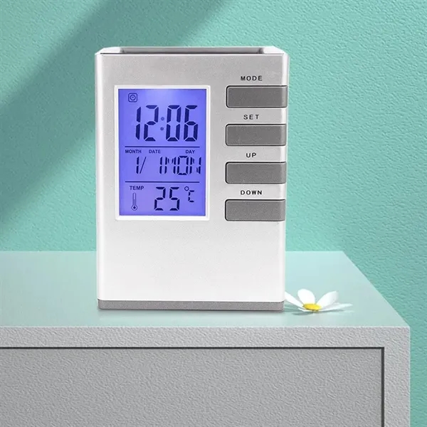 Multifunction Desktop Companion with LCD Alarm Clock - Multifunction Desktop Companion with LCD Alarm Clock - Image 1 of 3