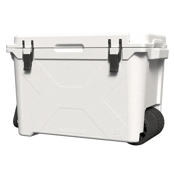 55 qt Wheeled Cooler -  Made in USA - Decoration Available - 55 qt Wheeled Cooler -  Made in USA - Decoration Available - Image 1 of 9