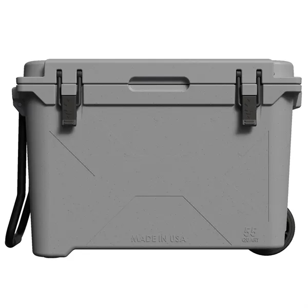 55 qt Wheeled Cooler -  Made in USA - Decoration Available - 55 qt Wheeled Cooler -  Made in USA - Decoration Available - Image 2 of 9