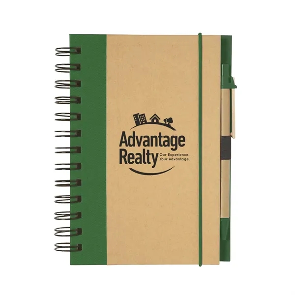 Eco-Inspired Spiral Notebook & Pen - Eco-Inspired Spiral Notebook & Pen - Image 5 of 7