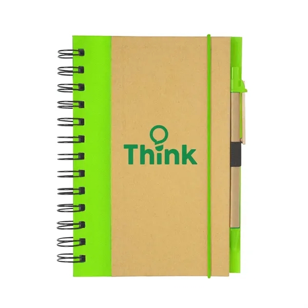 Eco-Inspired Spiral Notebook & Pen - Eco-Inspired Spiral Notebook & Pen - Image 4 of 7