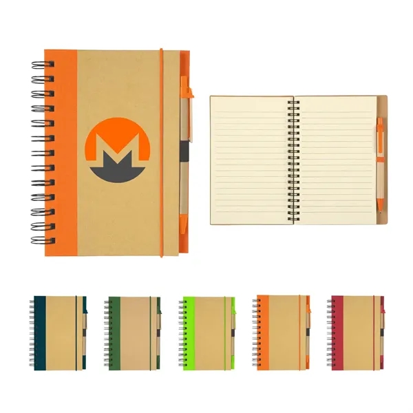 Eco-Inspired Spiral Notebook & Pen - Eco-Inspired Spiral Notebook & Pen - Image 0 of 7