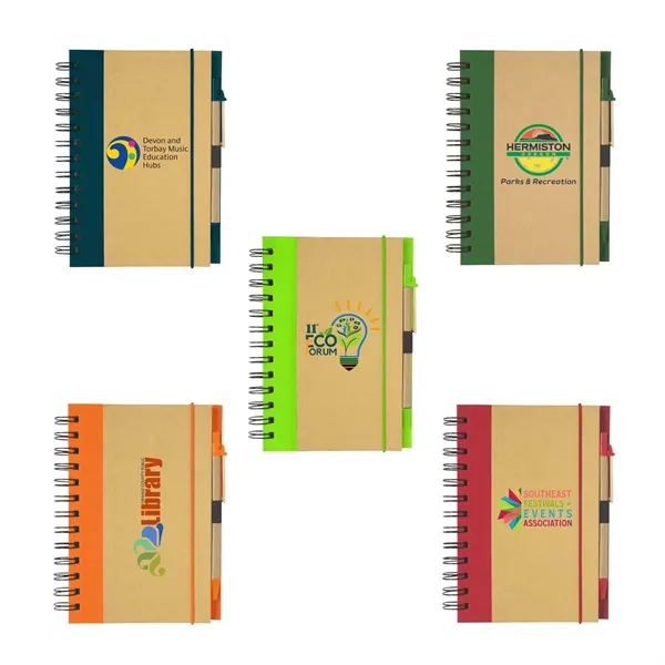 Full color Eco-Inspired Spiral Notebook & Pen - Full color Eco-Inspired Spiral Notebook & Pen - Image 7 of 7