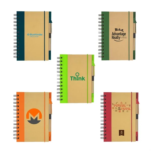 Eco-Inspired Spiral Notebook & Pen - Eco-Inspired Spiral Notebook & Pen - Image 7 of 7