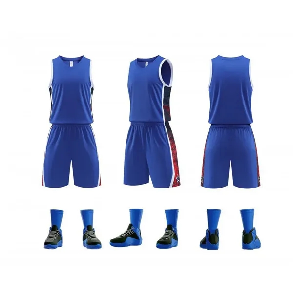 Basketball uniform printing set Men's summer student sports - Basketball uniform printing set Men's summer student sports - Image 3 of 6