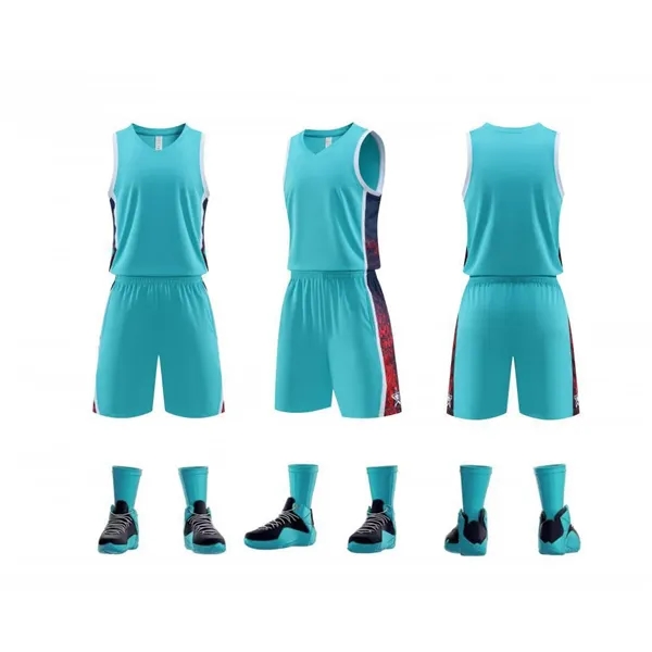Basketball uniform printing set Men's summer student sports - Basketball uniform printing set Men's summer student sports - Image 5 of 6