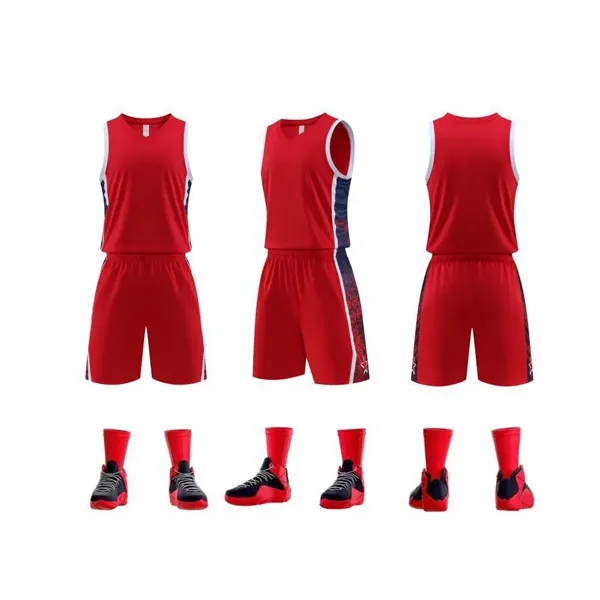 Basketball uniform printing set Men's summer student sports - Basketball uniform printing set Men's summer student sports - Image 6 of 6