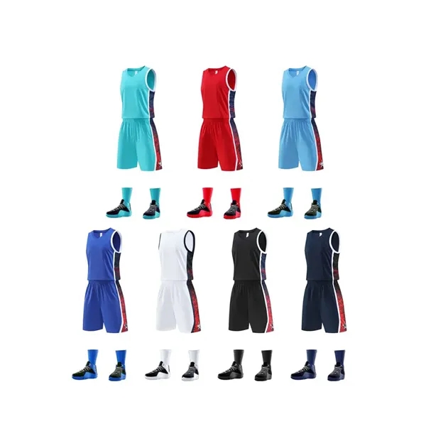 Basketball uniform printing set Men's summer student sports - Basketball uniform printing set Men's summer student sports - Image 0 of 6