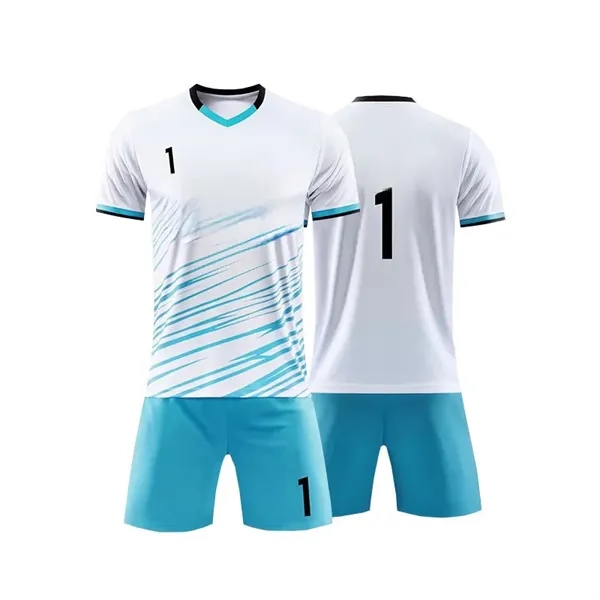 Football suit set Male custom summer new short -sleeved jers - Football suit set Male custom summer new short -sleeved jers - Image 3 of 5