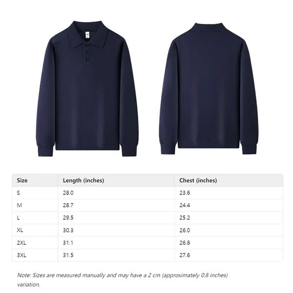 Long Sleeve Polo Shirts For Men - Long Sleeve Polo Shirts For Men - Image 2 of 2