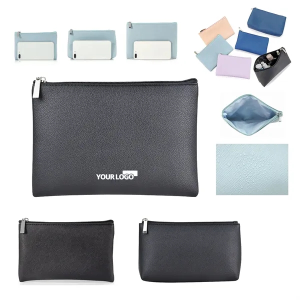 PU Leather Cosmetic Pouch Purse