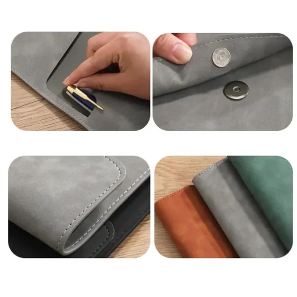 A4 Leather Document Holder Pouch File Bag Storage Organizer - A4 Leather Document Holder Pouch File Bag Storage Organizer - Image 2 of 2