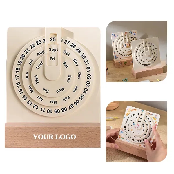 2025 Simple Rotating Calendar Desktop Ornament - 2025 Simple Rotating Calendar Desktop Ornament - Image 0 of 3