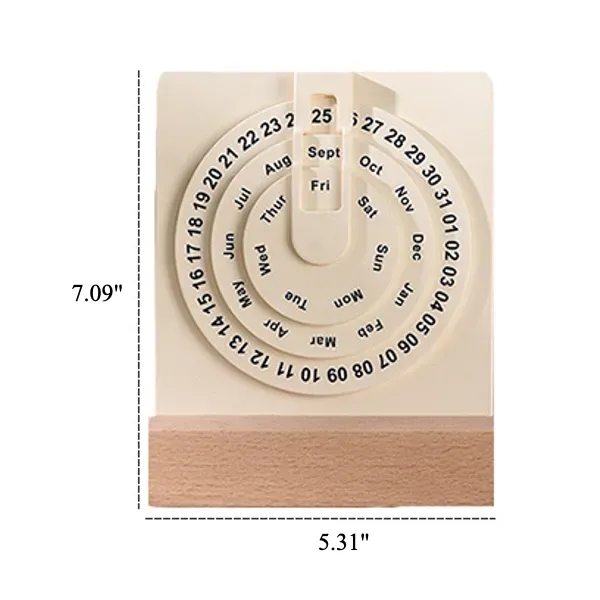 2025 Simple Rotating Calendar Desktop Ornament - 2025 Simple Rotating Calendar Desktop Ornament - Image 1 of 3