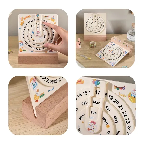 2025 Simple Rotating Calendar Desktop Ornament - 2025 Simple Rotating Calendar Desktop Ornament - Image 2 of 3