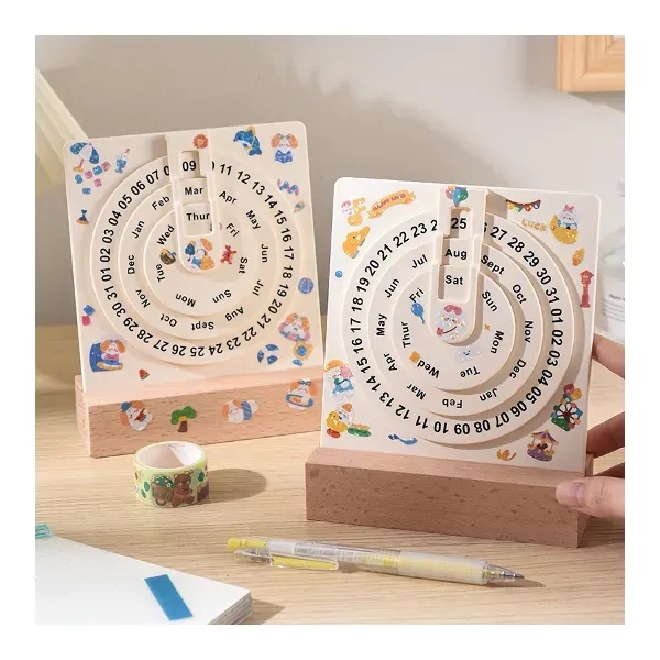 2025 Simple Rotating Calendar Desktop Ornament - 2025 Simple Rotating Calendar Desktop Ornament - Image 3 of 3