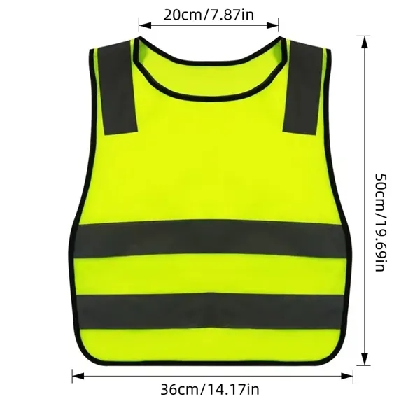 Kids' High Visibility Reflective Safety Vest - Kids' High Visibility Reflective Safety Vest - Image 1 of 5